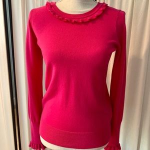Boden sweater with ruffle detail